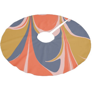 Kleurrijke Abstracte Ontwerp in Herfstkleuren Kerstboom Rok
