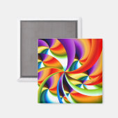 Kleurrijke abstracte ontwerpmagneet magneet (Voorkant / Achterkant)