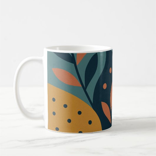 Kleurrijke abstracte ontwerpmokken koffiemok (Links)