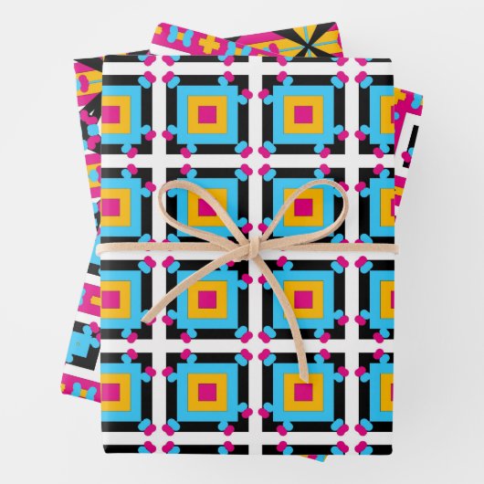 Kleurrijke, Abstracte, op kunst geometrische patro Inpakpapier Vel (In situ)