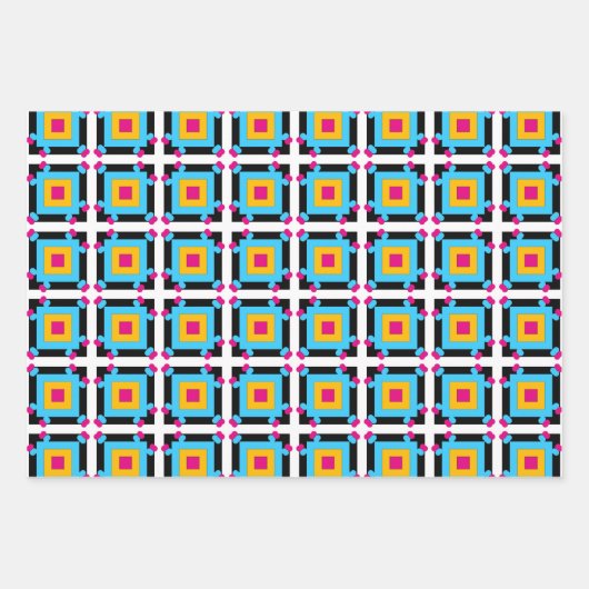 Kleurrijke, Abstracte, op kunst geometrische patro Inpakpapier Vel (Voorkant)