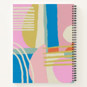 Kleurrijke Abstracte organische vormen Lines Boho  Notitieboek (Achterkant)