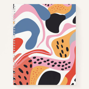 Kleurrijke Abstracte Organische Vormen Modern Patr Notitieboek