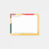 Kleurrijke abstracte organische vormen post-it® notes (Voorkant)