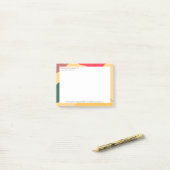 Kleurrijke abstracte organische vormen post-it® notes (Op bureau)