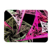 Kleurrijke Abstracte origami Magneet (Horizontaal)