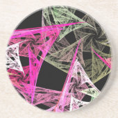 Kleurrijke Abstracte origami Zandsteen Onderzetter (Voorkant)