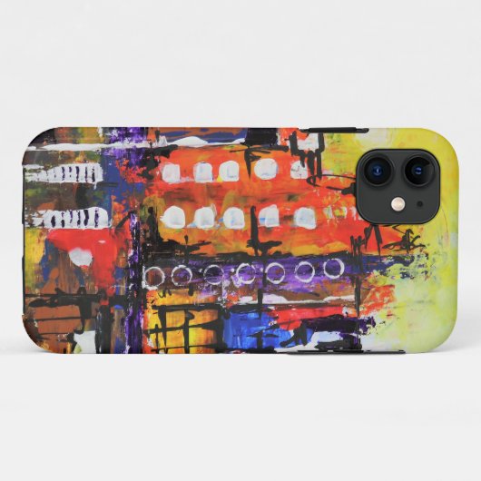 Kleurrijke Abstracte originele kunst Case-Mate iPhone Case (Achterkant (horizontaal))