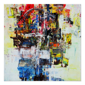 Kleurrijke Abstracte originele kunst Perfect Poster