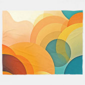 Kleurrijke Abstracte overlappende cirkels Fleece Deken (Voorkant (Horizontaal))