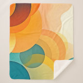 Kleurrijke Abstracte overlappende cirkels Sherpa Deken (Voorkant)