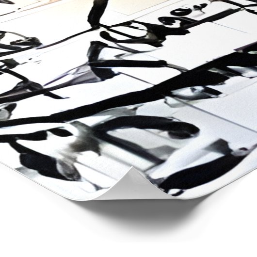 Kleurrijke Abstracte paarden Poster (Hoek)