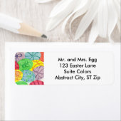 Kleurrijke Abstracte paaseieren Adresetiketten Etiket (Insitu)
