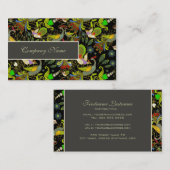 Kleurrijke Abstracte pacocks op zwarte achtergrond Visitekaartje (Voorkant / Achterkant)