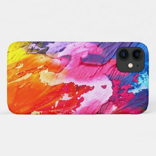 Kleurrijke Abstracte Paint Custom Case-Mate iPhone Case (Achterkant (horizontaal))