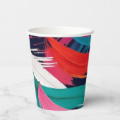 Kleurrijke Abstracte Paint Effect Party Papieren Bekers (Achterkant)