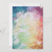 Kleurrijke Abstracte Paint Wedding Kaart (Achterkant)