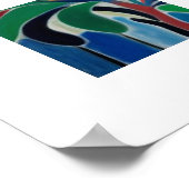 Kleurrijke Abstracte Palmboom Poster (Hoek)