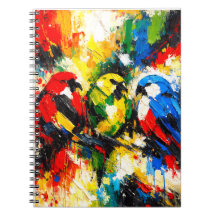 Kleurrijke Abstracte Papegaaien Tropische Vogels K