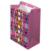 Kleurrijke Abstracte Paraplu's Gift Bag Medium Cadeauzakje (Voorkant Gekanteld)