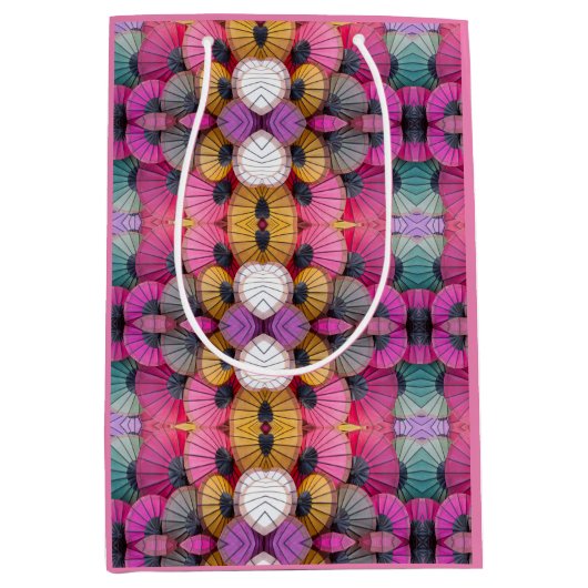 Kleurrijke Abstracte Paraplu's Gift Bag Medium Cadeauzakje (Voorkant)