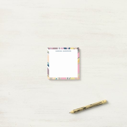 Kleurrijke Abstracte pasteien Aangepaste verf Post-it® Notes (Op bureau)