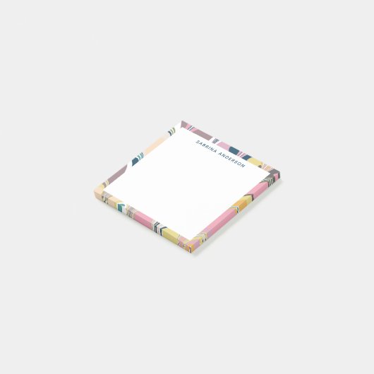 Kleurrijke Abstracte pasteien Aangepaste verf Post-it® Notes (Schuin)