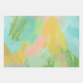 Kleurrijke Abstracte pastel roze Blauwgroen salie  Inpakpapier Vel (Voorkant)