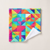 Kleurrijke Abstracte Patronen Bad Handdoek (Wasdoekje)