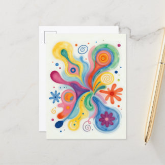Kleurrijke Abstracte Patronen Briefkaart