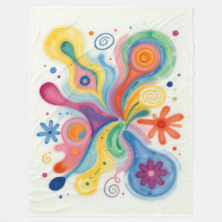 Kleurrijke Abstracte Patronen  Fleece Deken