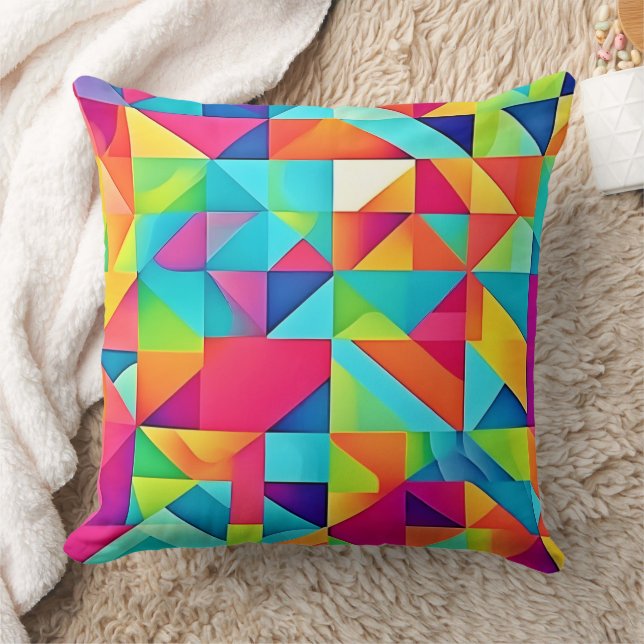Kleurrijke Abstracte Patronen Kussen (Deken)