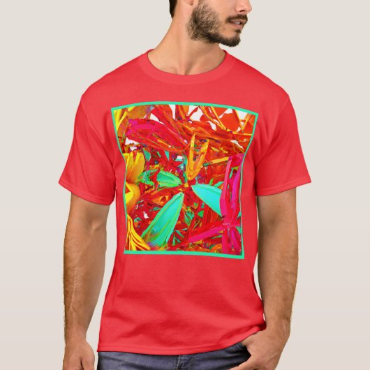 Kleurrijke Abstracte Patronen T-shirt (Voorkant)