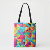 Kleurrijke Abstracte Patronen Tote Bag (Voorkant)