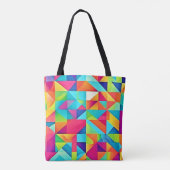 Kleurrijke Abstracte Patronen Tote Bag (Achterkant)