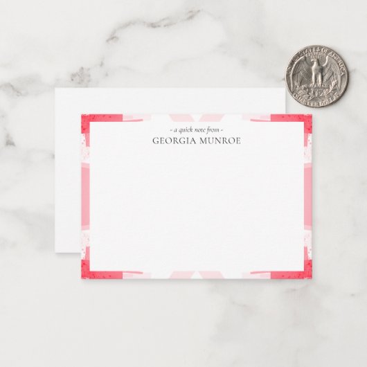 Kleurrijke Abstracte Patroon Art gepersonaliseerd Notitiekaartje (Voorkant / Achterkant in situ)