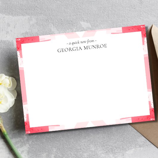 Kleurrijke Abstracte Patroon Art gepersonaliseerd Notitiekaartje