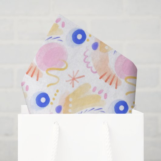 Kleurrijke abstracte patroon met speelse  tissuepapier (Cadeauzakje)