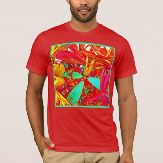 Kleurrijke Abstracte Patroon T-shirt (Voorkant)