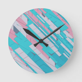 Kleurrijke Abstracte patroonwandklok Ronde Klok