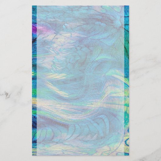 Kleurrijke Abstracte peacock Art Stationery Briefpapier (Voorkant)