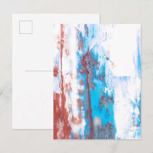 Kleurrijke abstracte penseelstreek achtergrond  briefkaart (Voorkant / Achterkant)
