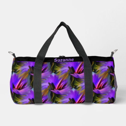 Kleurrijke Abstracte penseelstreken gepersonalisee Plunjezak (Voorkant)