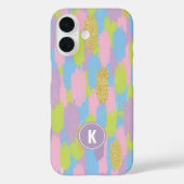 Kleurrijke Abstracte penseelstreken Patroon Monogr Case-Mate iPhone Case (Achterkant)