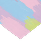 Kleurrijke Abstracte penseelstreken Patroon Monogr Korte Tafelloper (Hoek)