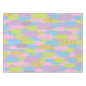 Kleurrijke Abstracte penseelstreken Patroon Monogr Tafelkleed (Voorkant (Horizontaal))