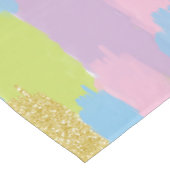 Kleurrijke Abstracte penseelstreken Patroon Monogr Tafelkleed (Gekanteld)