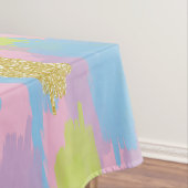 Kleurrijke Abstracte penseelstreken Patroon Monogr Tafelkleed (Voorbeeld)