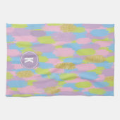 Kleurrijke Abstracte penseelstreken Patroon Monogr Theedoek (Horizontaal)