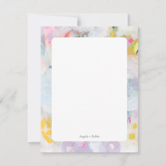 Kleurrijke, Abstracte, persoonlijke flatpanel-kaar Kaart (Voorkant)